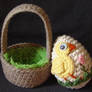 Easter egg basket duck