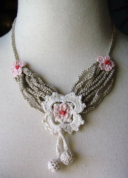 Crochet Silk Boudoir Necklace