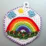 Crochet Rainbow Pot Holder