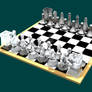 Glass Chess Set - Trimetric