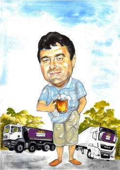 Portrait of trucker