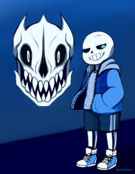 sans and a gaster blaster