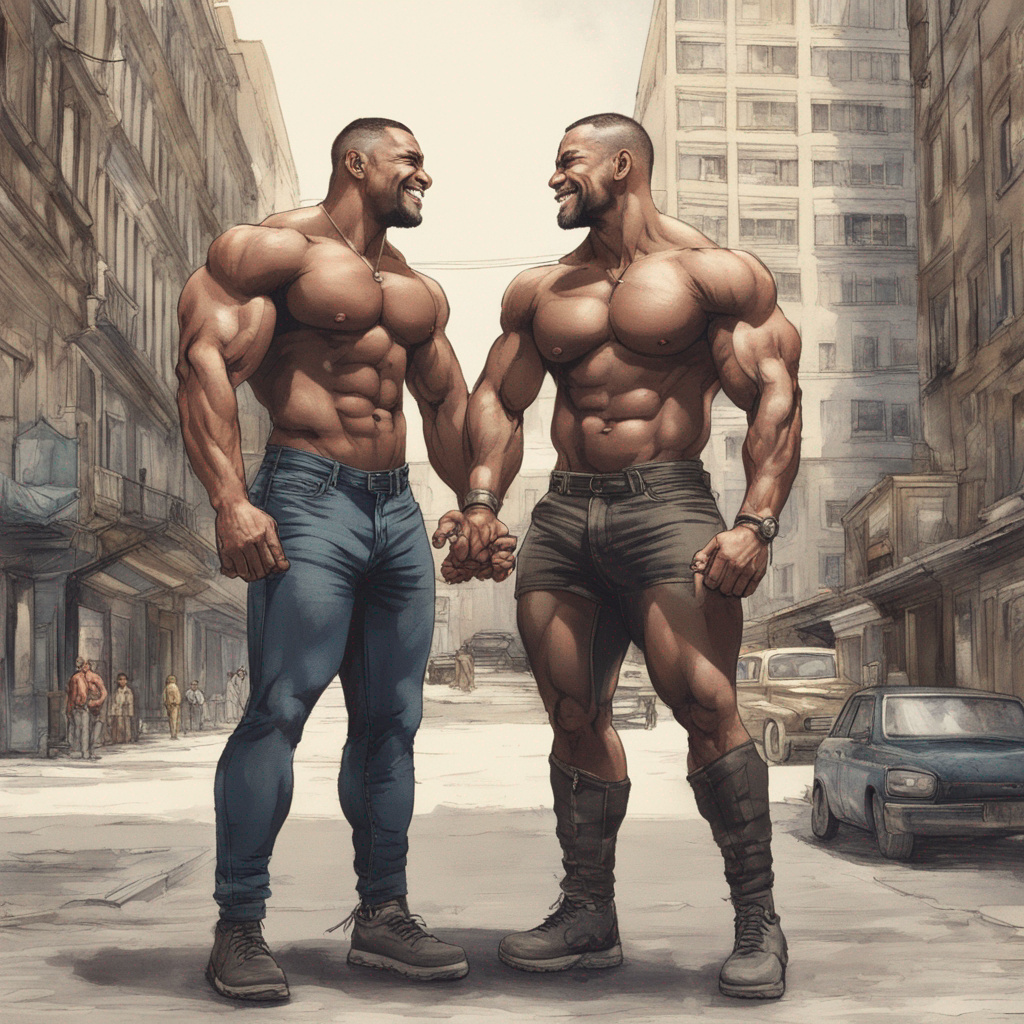 Two Extremely Muscular Men Are Looking At Each Oth By Disciple888 On two-extremely-muscular-men-are-looking-at-each-oth-by-disciple888-on