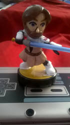 Custom Mii Swordsman Amiibo- Obi-wan Kenomii