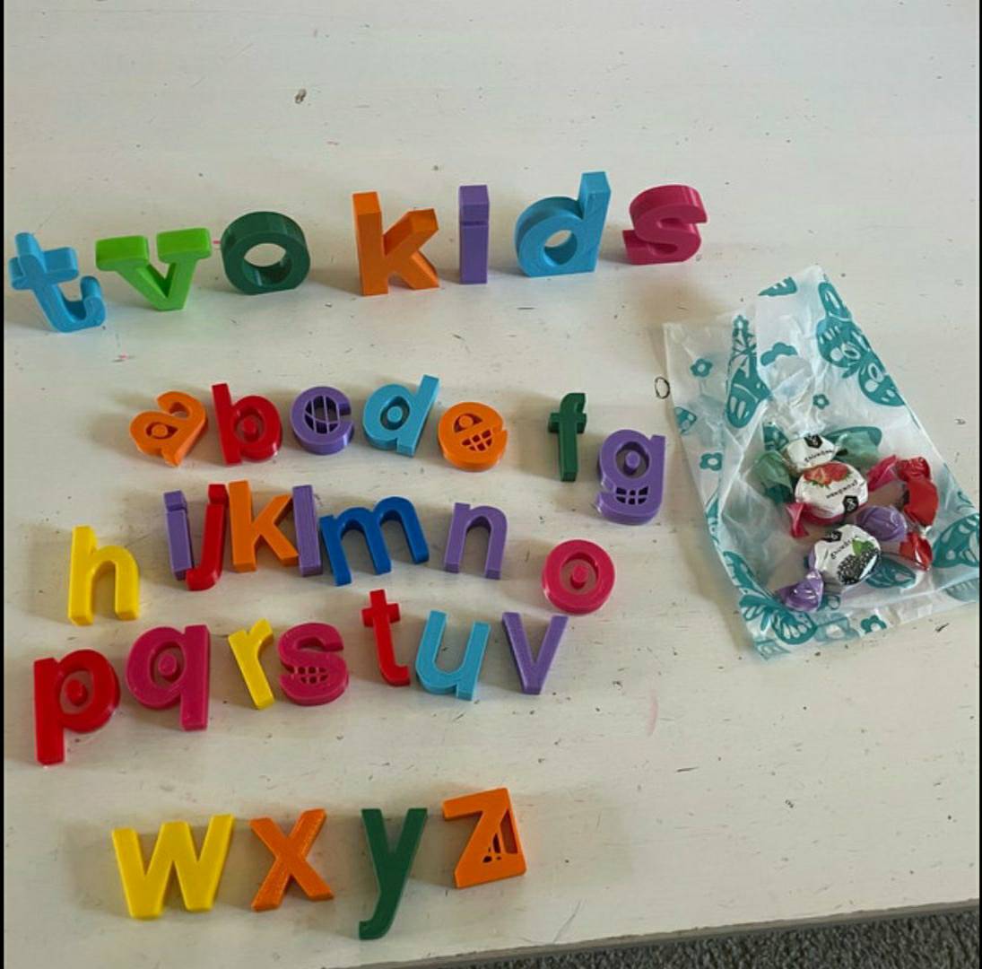 TVOKIDS Uppercase Alphabet 3D Printed Letters Logo 3D Printing 