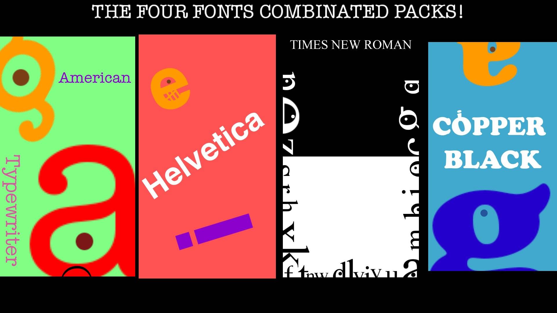 Four Font The Four Fonts Combinated 3D Printer Packs! by TheBobby65 on DeviantArt