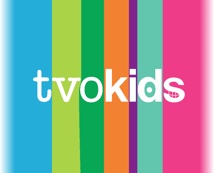 The TVOKids Logo But V Has a Face and O an Eyelash by