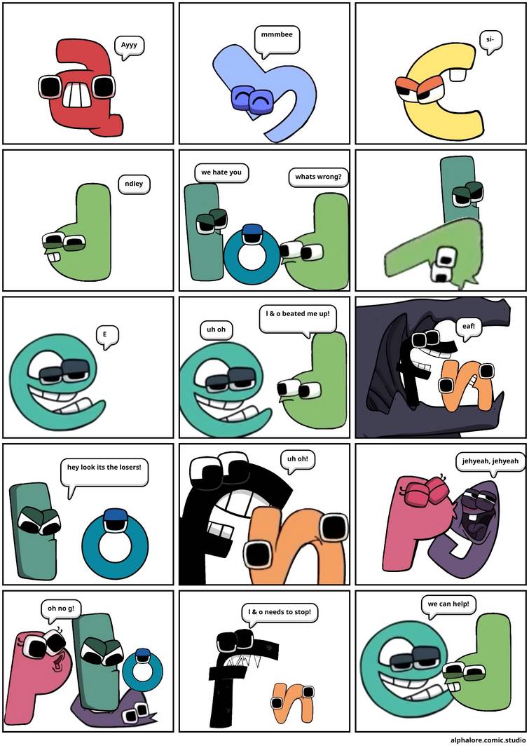 Alphabet Lore But Lowercase Part 2 - Comic Studio