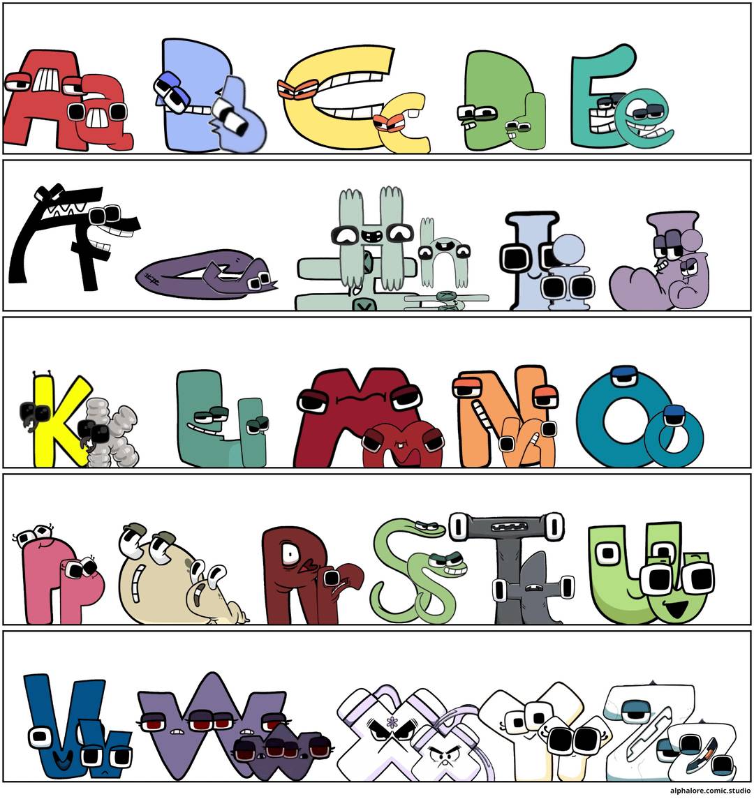 Alphabet Lore Letters Dance And Band! by TheBobby65 on DeviantArt