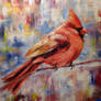 Cardinal bird in autumn