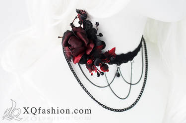 Gothic Hand Embroidery Necklace