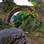 Stone bridge over river Neda