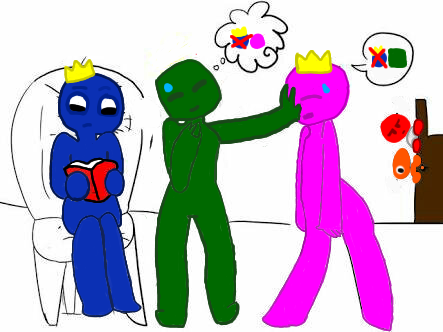 Rainbow friends blue x green vs blue x pink xD by adrianasamora on  DeviantArt