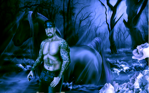 wwe undertaker: Mark with horse
