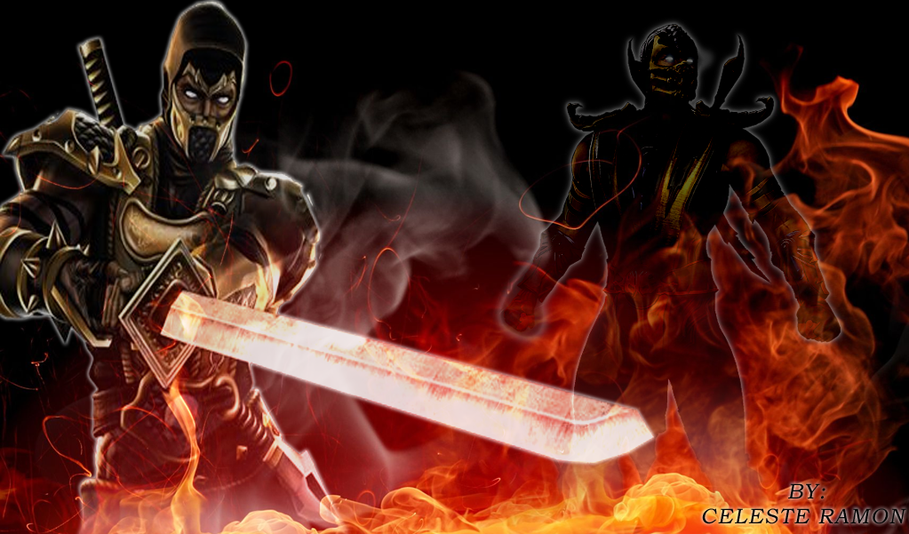 Mortal Kombat: Scorpion on fire