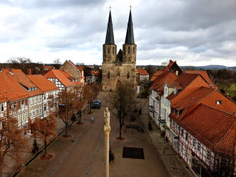 Looking down in to the altstadt of Duederstadt