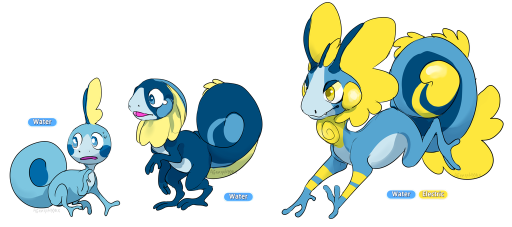 sobble evolution! by aliensphynx on DeviantArt