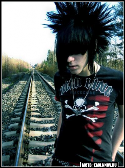 crazy emo hair