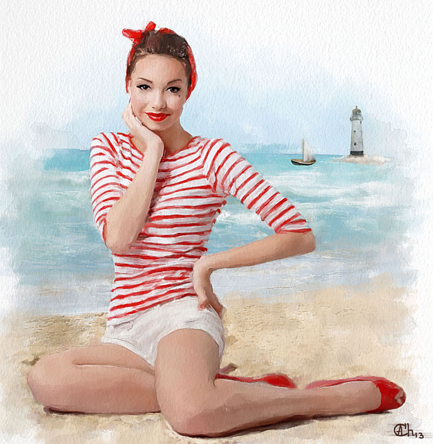 Marine Pin-Up.