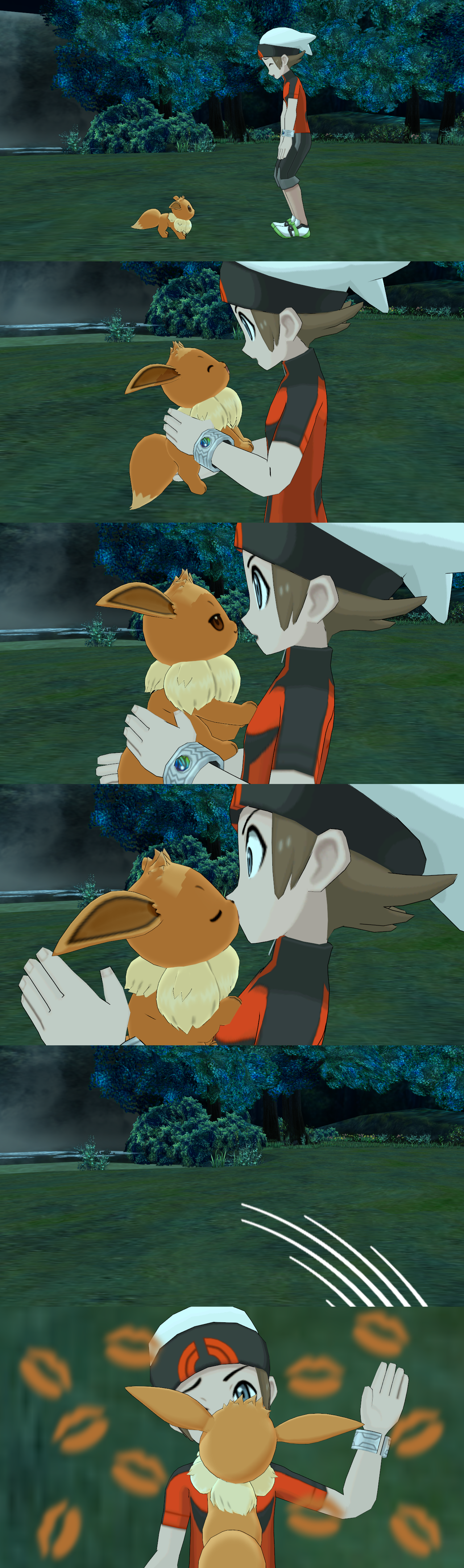 [MMD] (comic) (req) Eevee used 'Lovely Tackle'