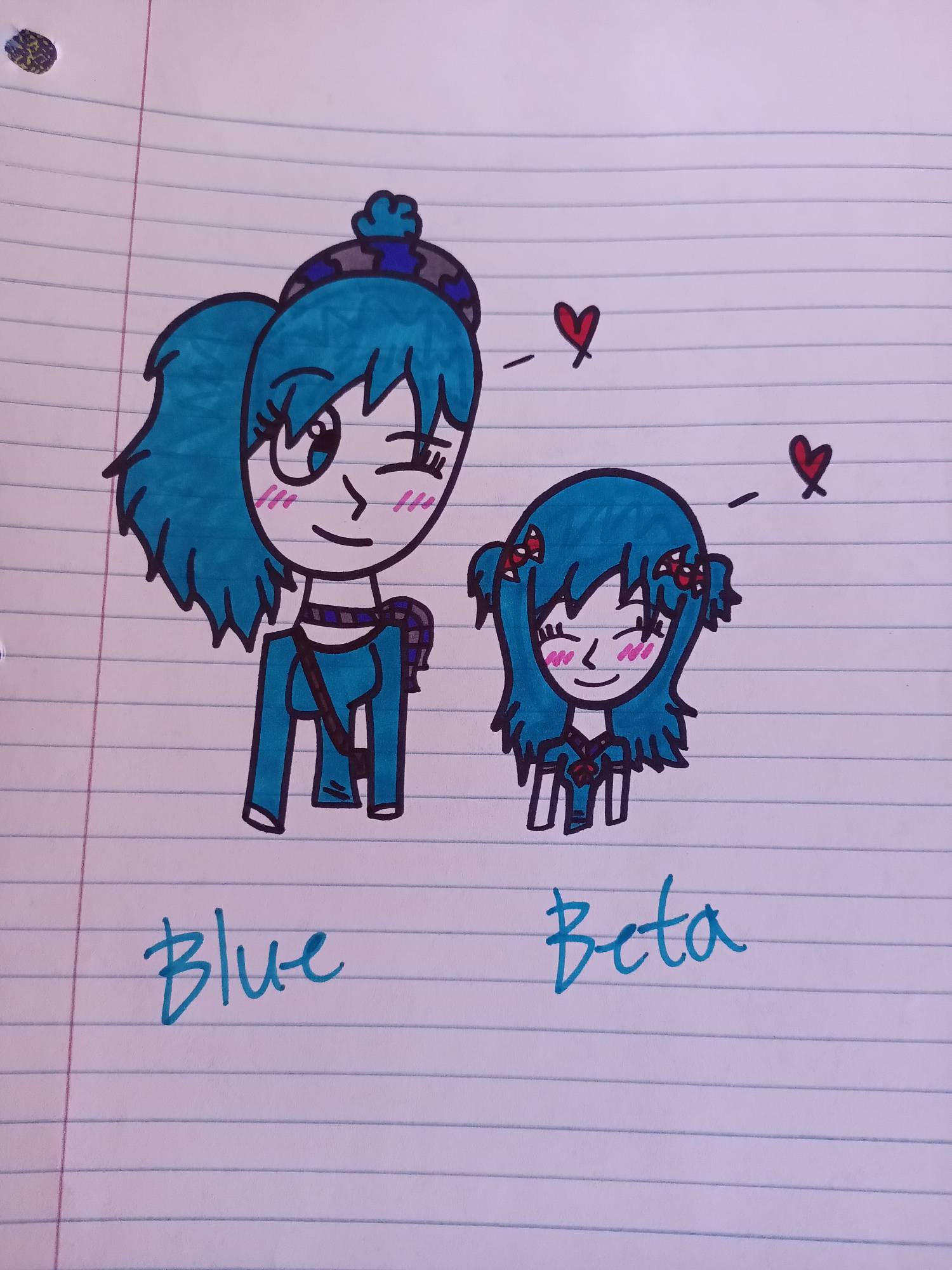 Blue and Beta (Humanized) by LylatheFNAFfan on DeviantArt