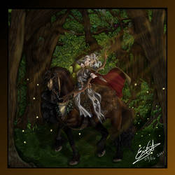 Elve riding horse