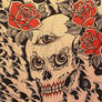 Skull and roses 