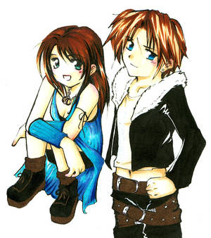 Squall and Rinoa in Color