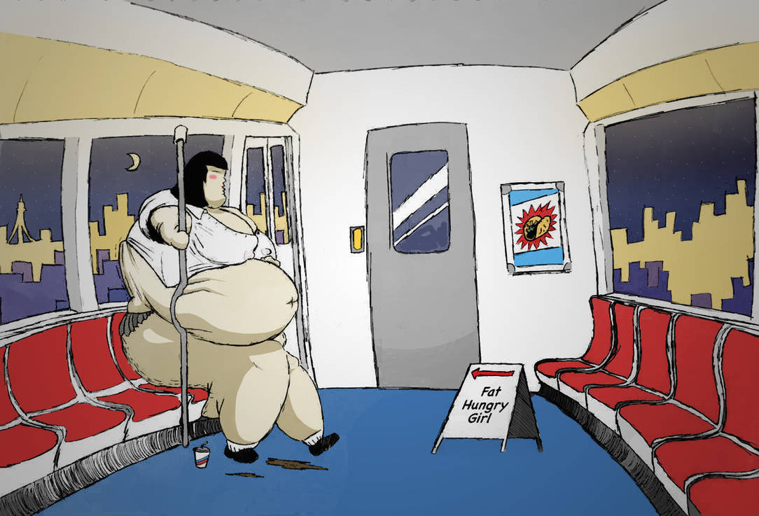 The Fat And Hungry Girl On The Train by shenton10 on DeviantArt