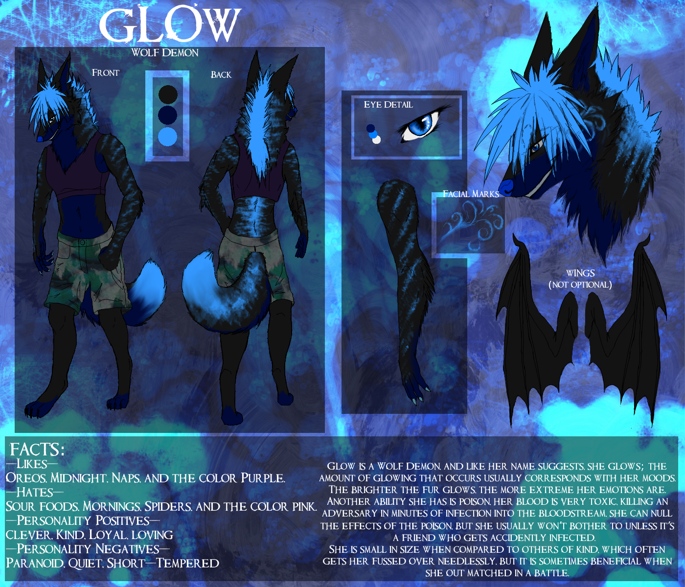 Glow Fursona Ref 2013