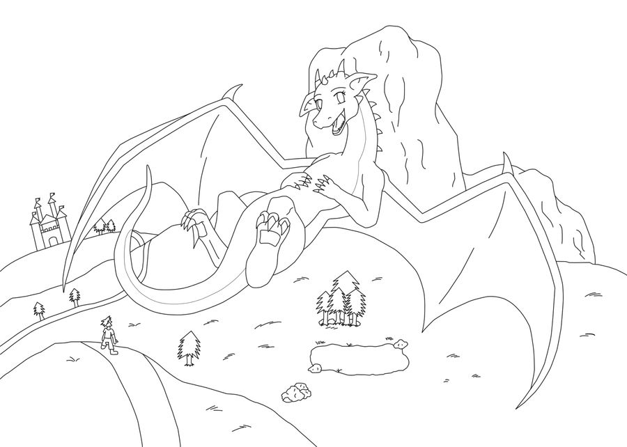 Dragon laying down by Dragot on DeviantArt