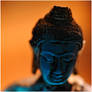 Blue Buddha head