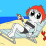 Ruby gloom on the beach