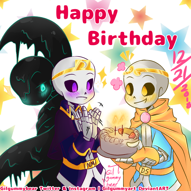 Happy Birthday Nightmare and Dream Sans by 1Andean on DeviantArt