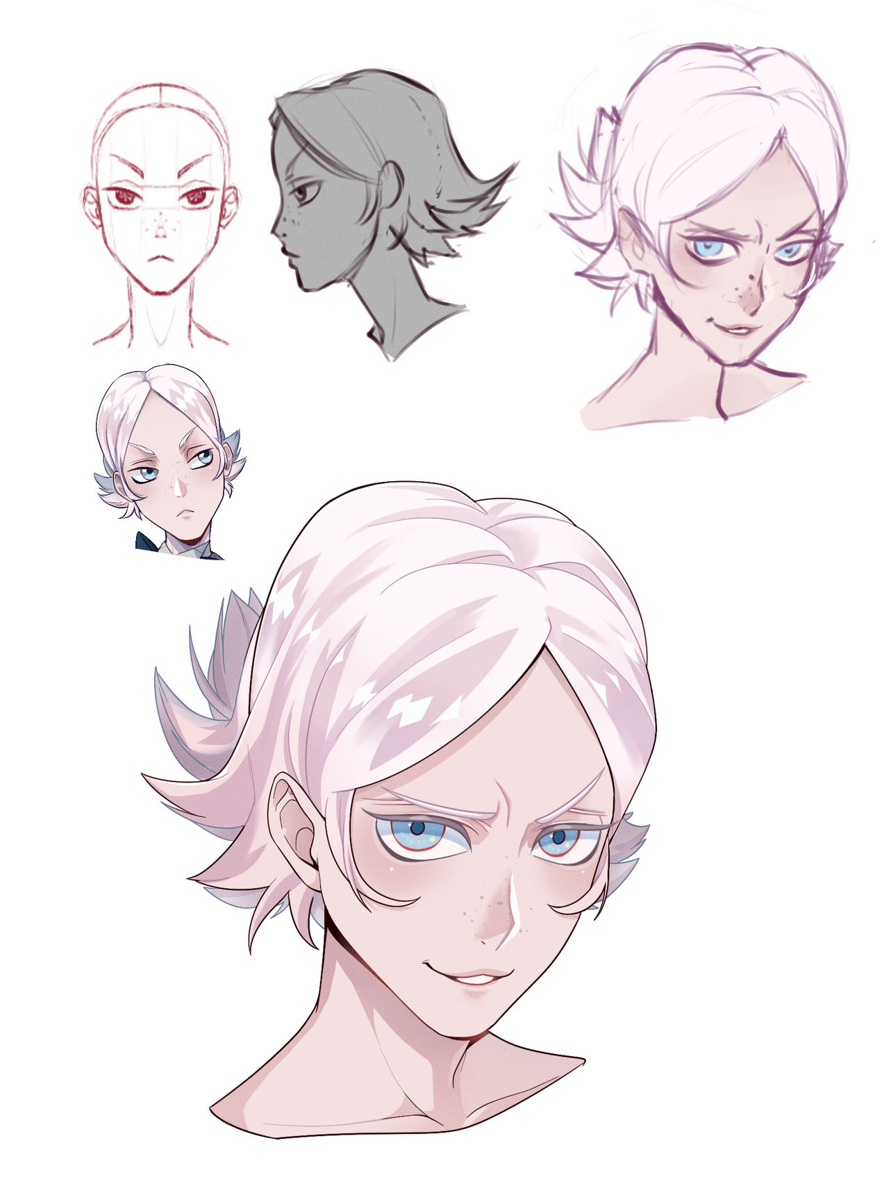 Yuu Face Model Sheet by ChosenTreat on DeviantArt