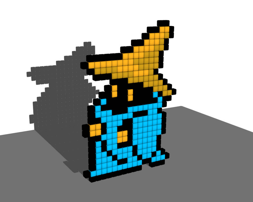 8 Bit Mag Black Mage 8 Bit Voxel by todd102030 on DeviantArt