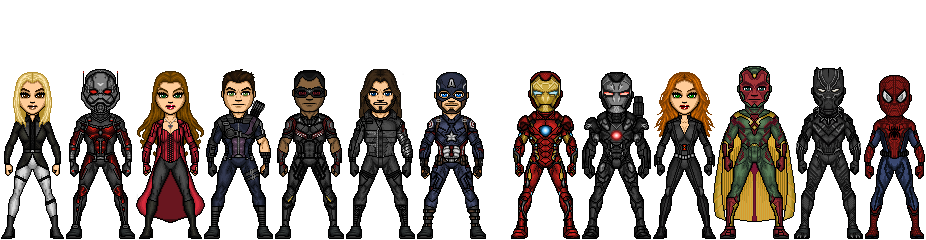 Captain America's Civil War teams by on DeviantArt
