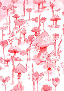 Snails in a Pink Forest