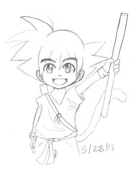 Kawaii Kid Goku Fanart 2013