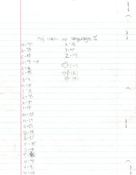 My Made Up Language 2003