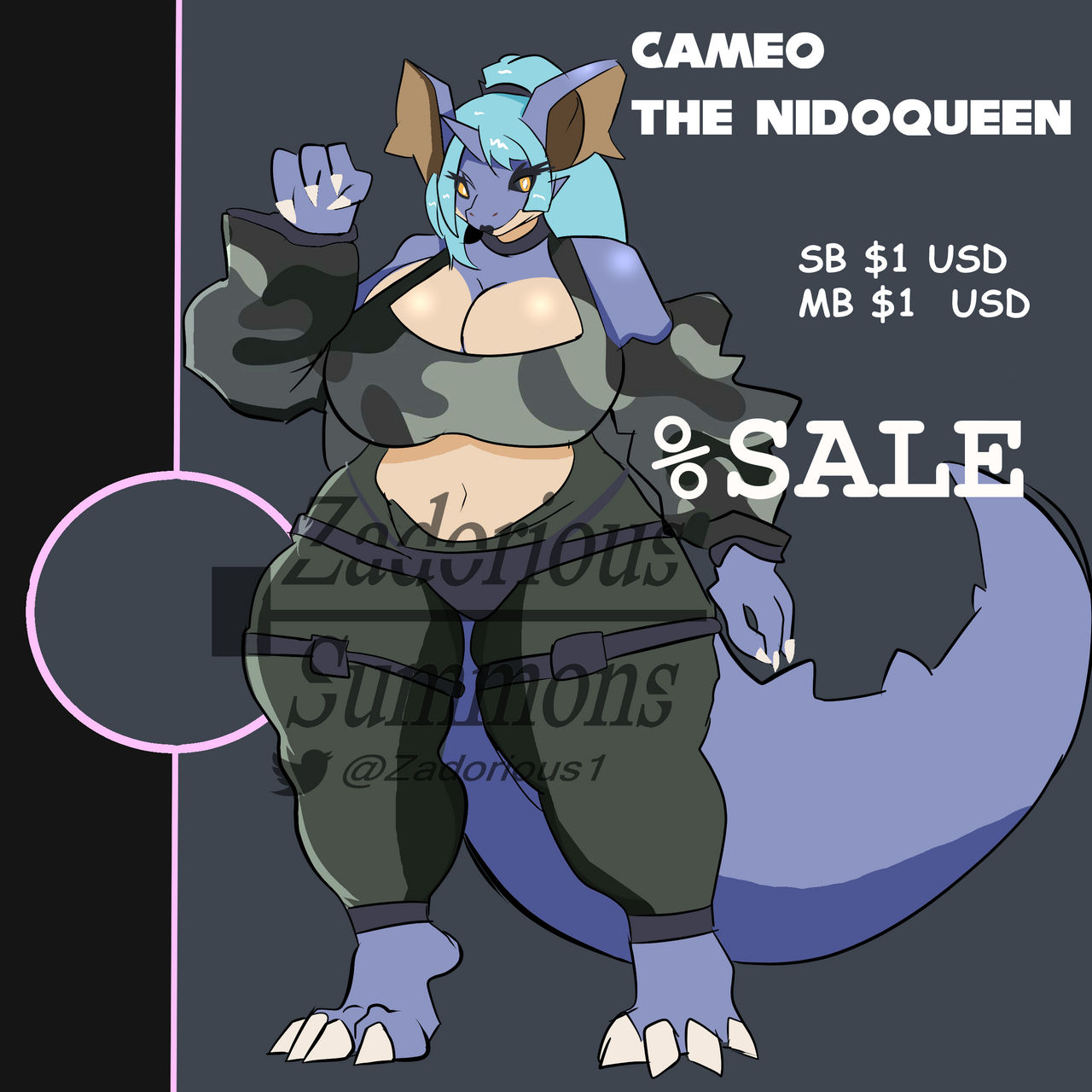 Nidoqueen Camo Adoptable (CLOSED)