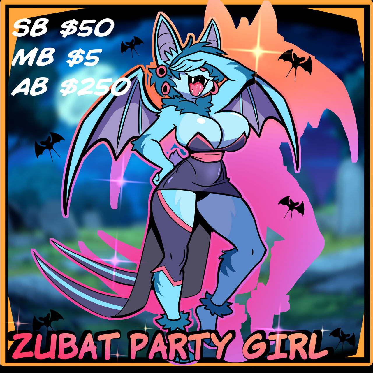 Halloween Zubat Party Girl Adopt (CLOSED)