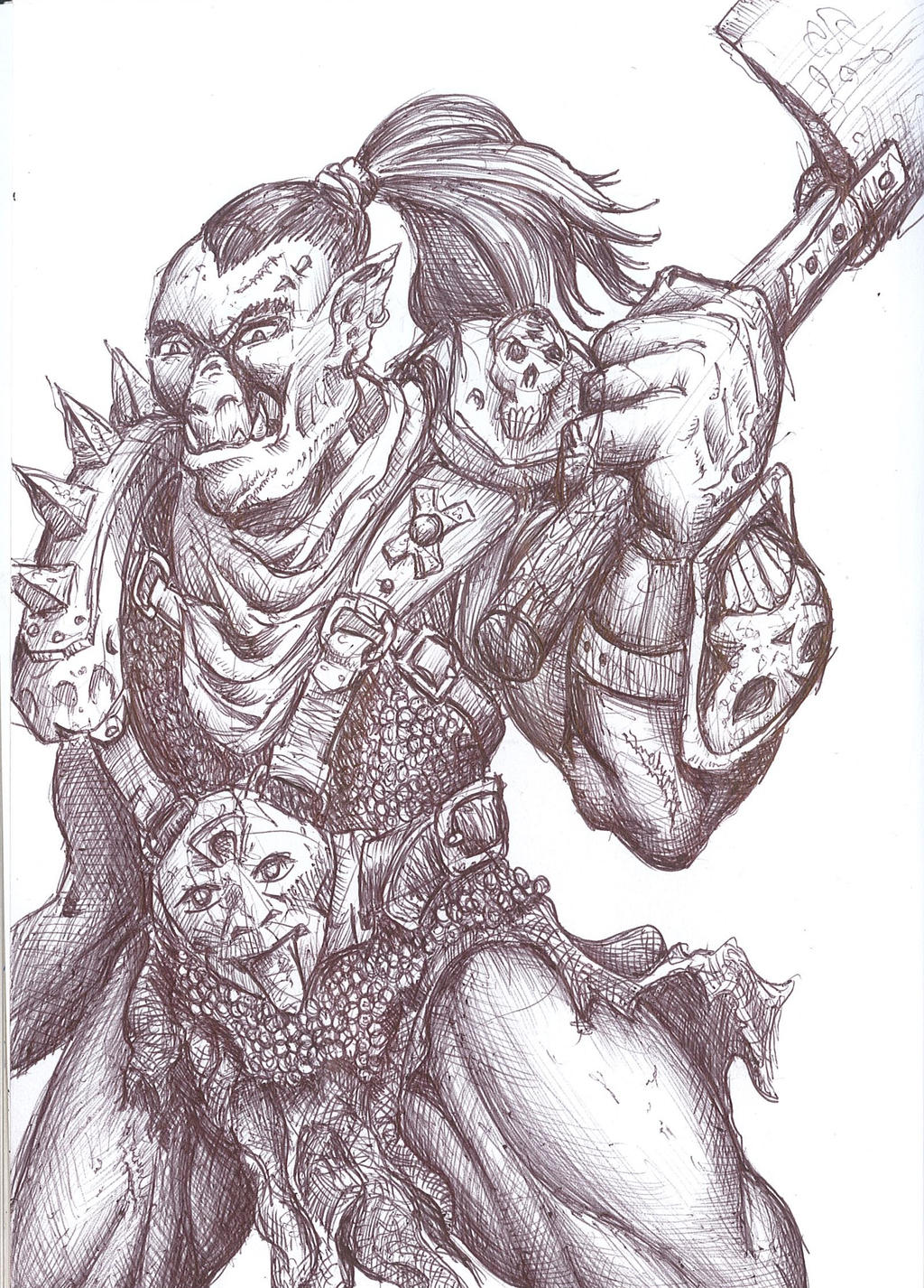 Orc in ballpoint