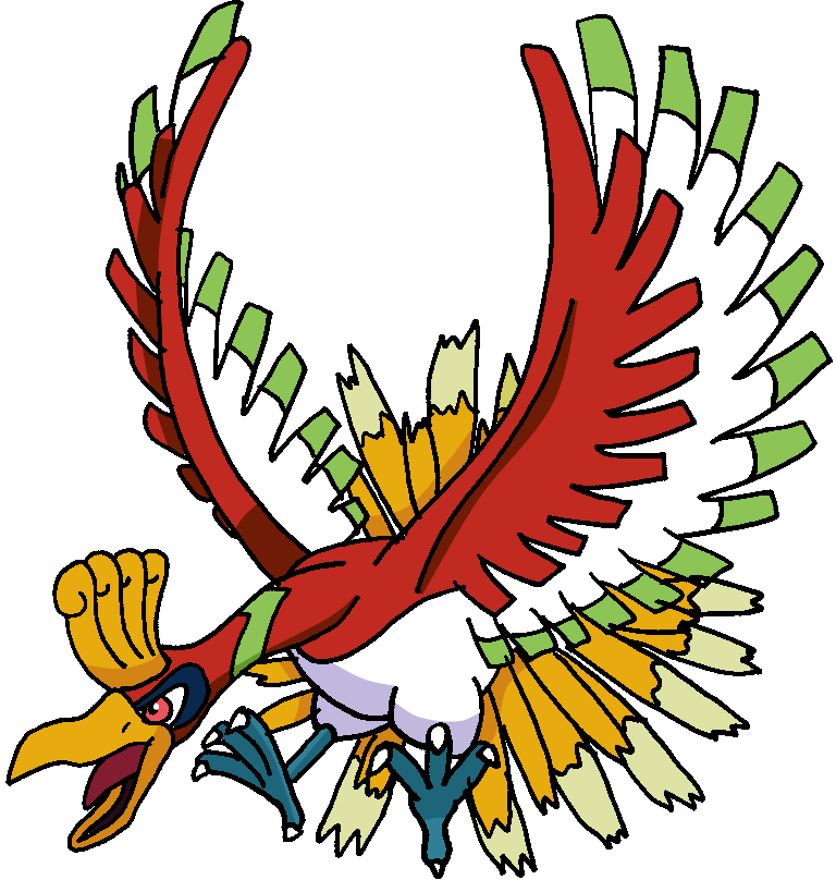 250 Ho-Oh (Pokemon) by chachaXevaXjeffrey on DeviantArt