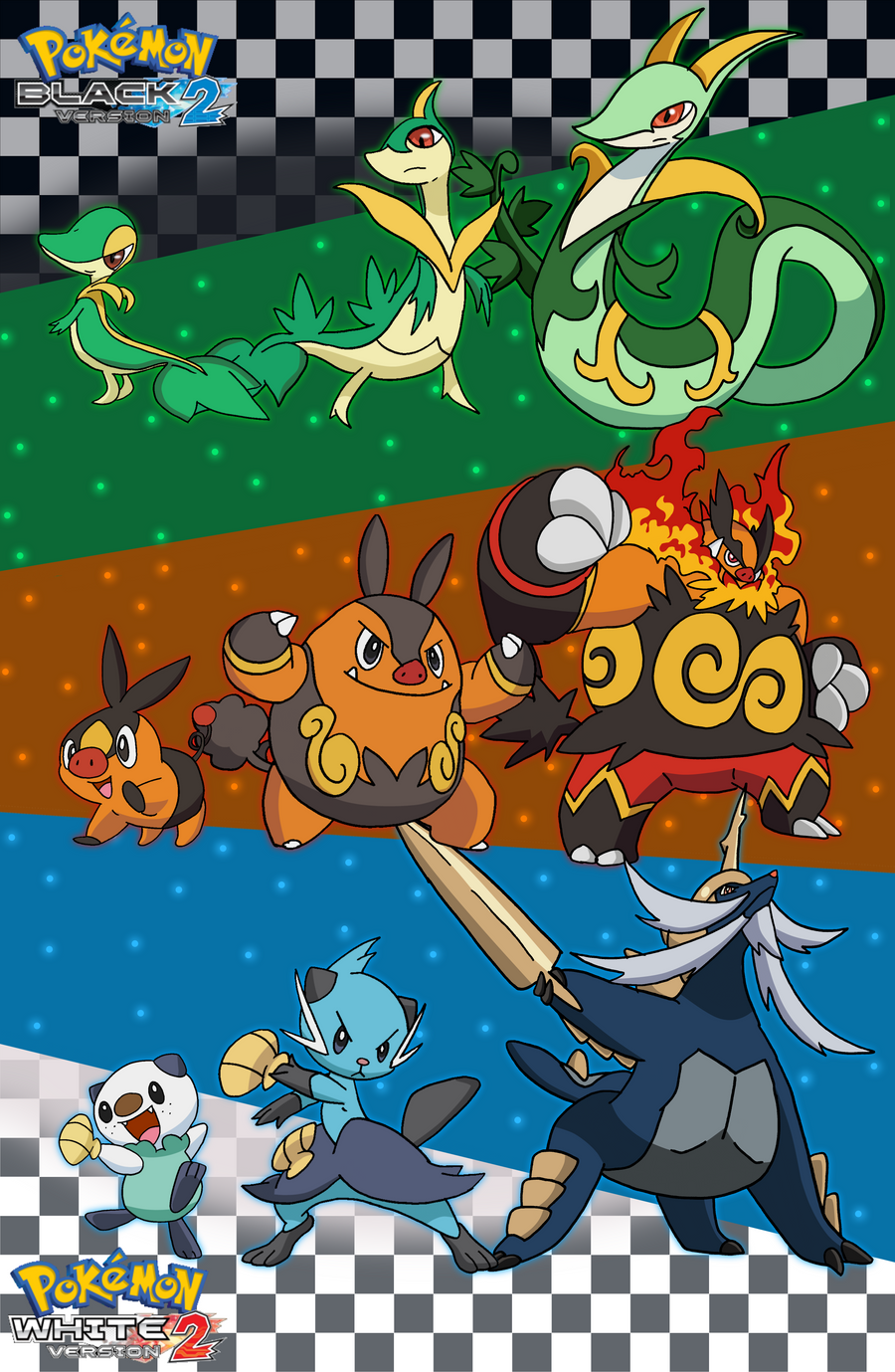 Pokemon B W 2 Starter Pokemon Families By Tails On Deviantart Pokemon B W 2 Starter Pokemon Families By Tails On Deviantart