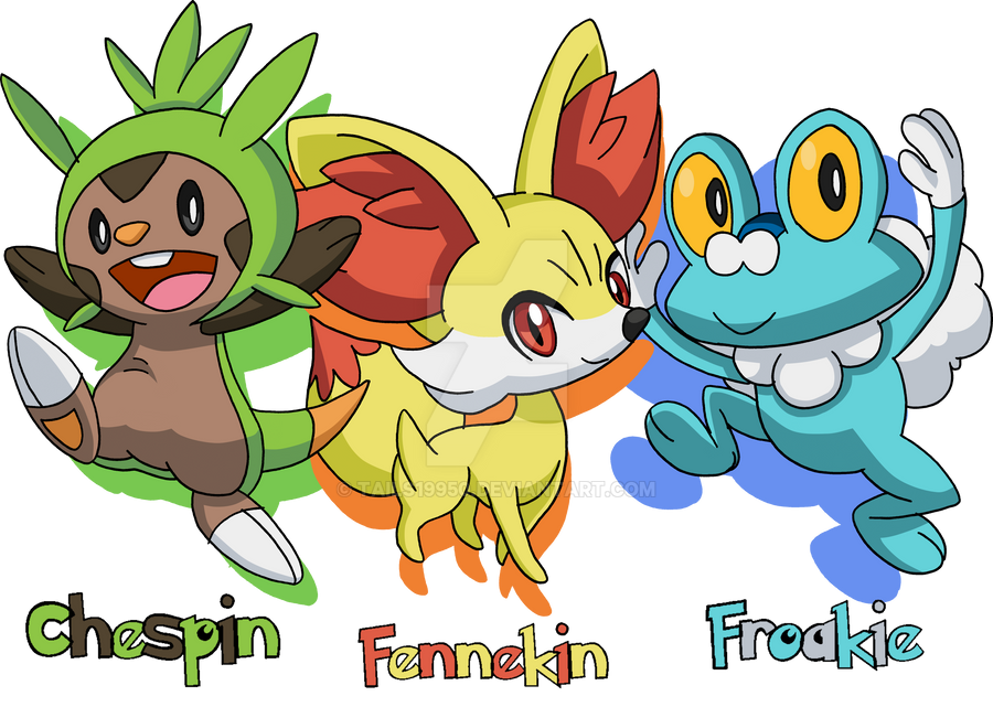 Here's the new Pokemon starters for the sixth generation, Pokemon