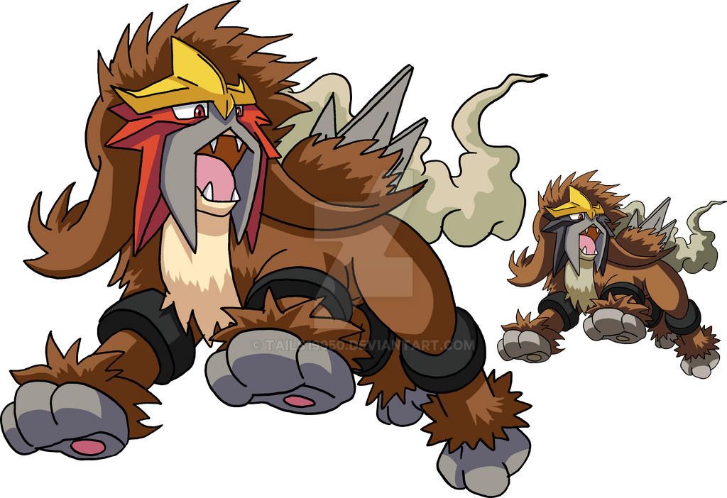 244 - Entei - Art v.2 by Tails19950 on DeviantArt