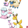 179, 180 and 181 - Mareep Evolutionary Line