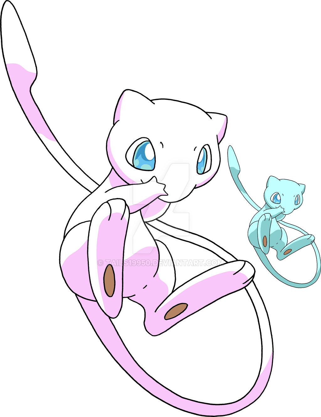 Mew Reference 151 - Mew - Art v.4 by Tails19950 on DeviantArt