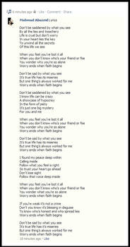 Worry ends Lyrics